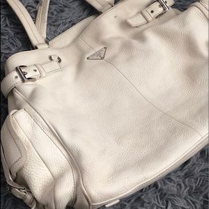 Prada White Leather Purse